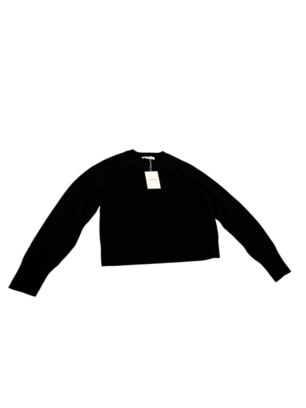 Everlane The Boxy Crew in Cashmere (Black) - Picture 3 of 12